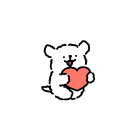 线条小狗爱心蛇头